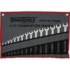 15 Piece Combination Spanner Set (Handy Tool Roll)